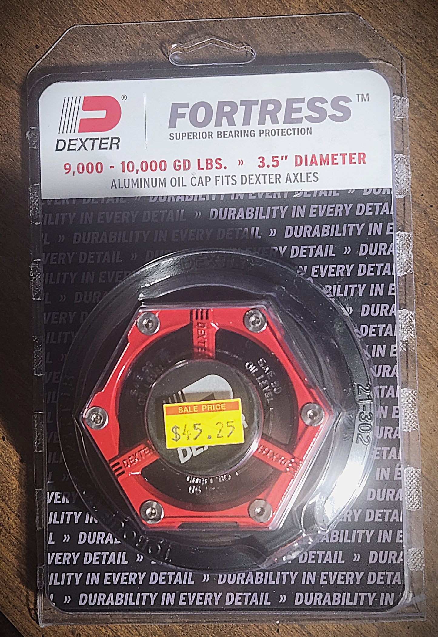 Dexter Fortress Oil Cap for 9,000- 10,000 GD LBS. 3.5" Diameter