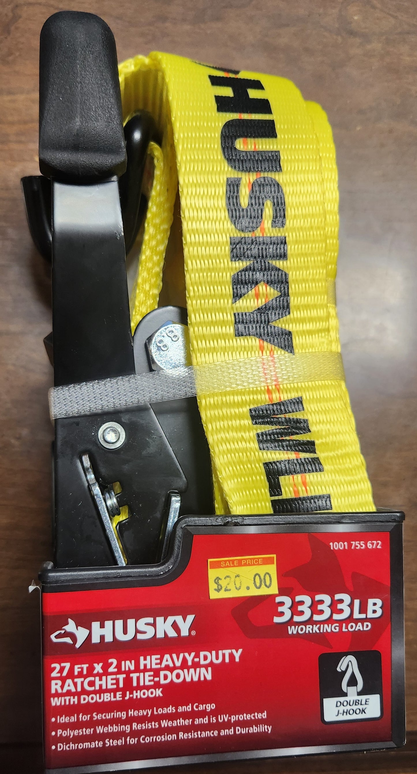 Huskey 27'x2" Heavy-Duty Ratchet Tie-Down