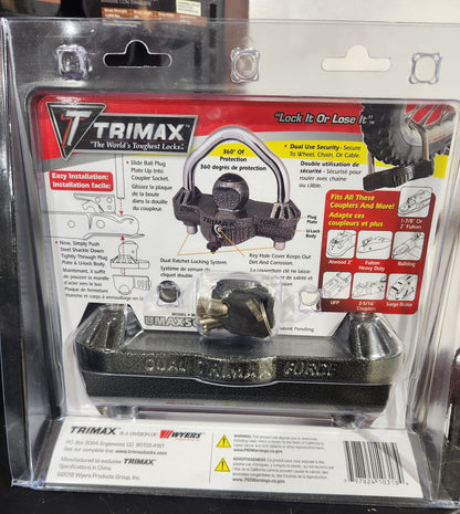 TriMax Trailer Coupler & U-Lock Heavy Duty (One Size Fits All)
