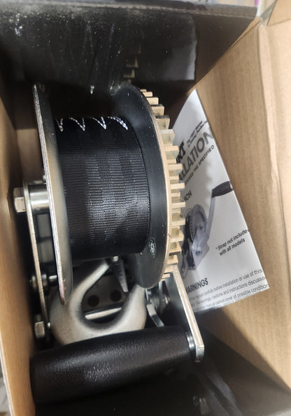 CURT 29435 1400-lb. Hand Crank Winch with 20' Strap
