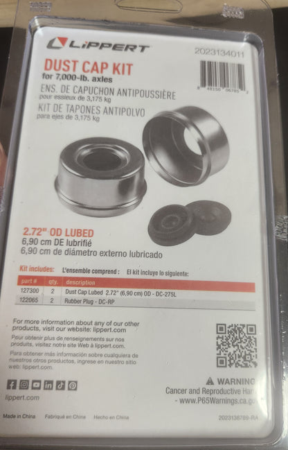 Lippert Dust Cap with Rubber Plug Kit For 7,000# axels Part #2023134011