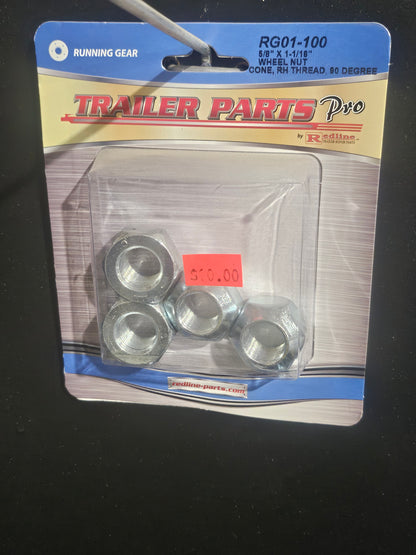 RG01-100  RUNNING GEAR  5/8" X 1-1/16' WHEEL NUT CONE, RH THREAD, 90 DEGREE