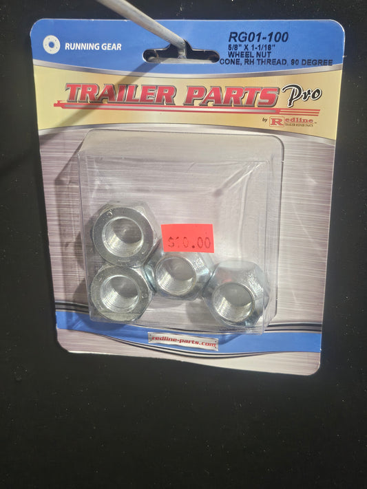 RG01-100  RUNNING GEAR  5/8" X 1-1/16' WHEEL NUT CONE, RH THREAD, 90 DEGREE