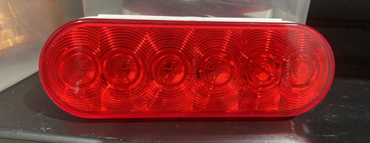 6" oval Red S/T/T LED Light -6- Diodes