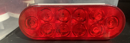 6" oval Red S/T/T LED Light -10- Diodes